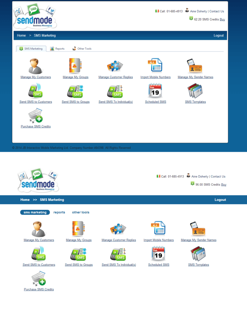 New Look Sendmode
