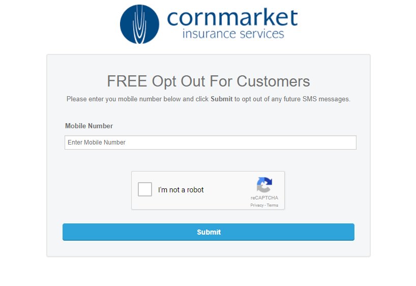 cornmarket opt-out